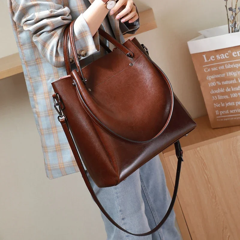 Luxury Bags From China - Tas Tote Kulit Asli untuk Wanita