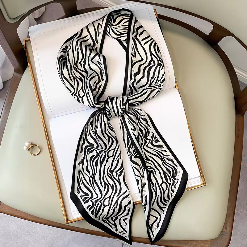 Luxury Bags China - Syal Sutra Motif Zebra Mewah untuk