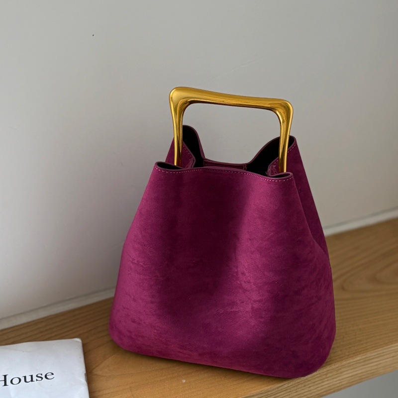 Bucket Bag Suede - Tas Selempang Wanita Model Bucket Kulit