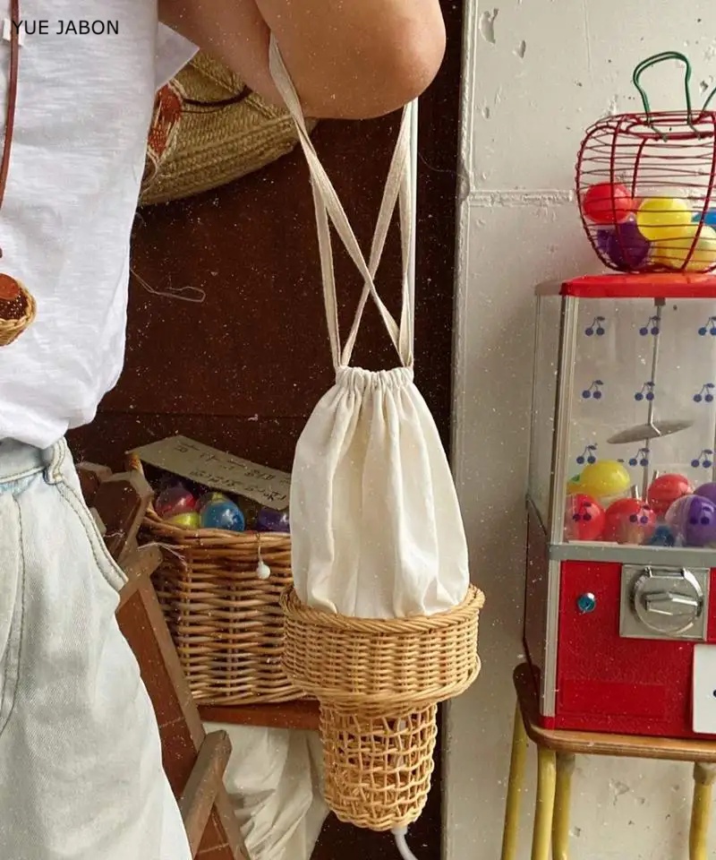 Luxury Bags Korea - Tas Anyaman Desain Es Krim Manis