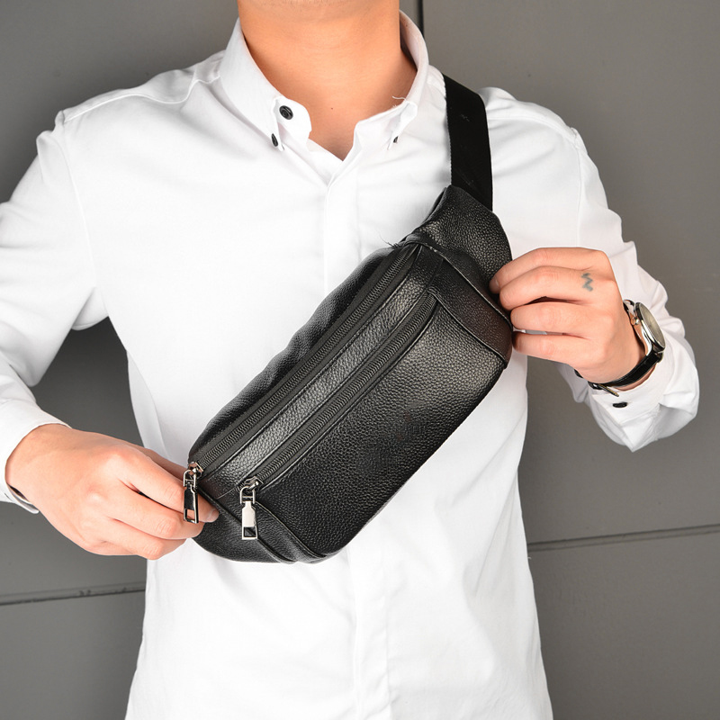 Half Moon Bag Suede - Tas Dada Kulit Asli Pria Tas