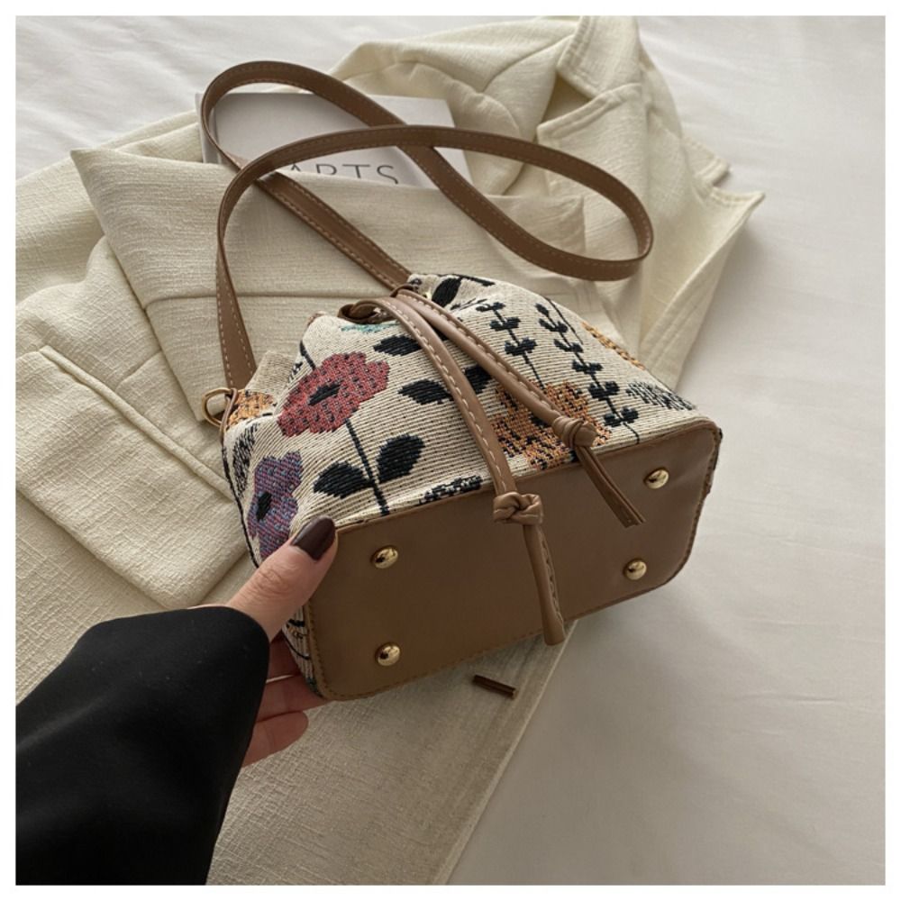 Tas Ember Kain Linen Modis Pol - Bucket Bag Suede ulasan dan harga