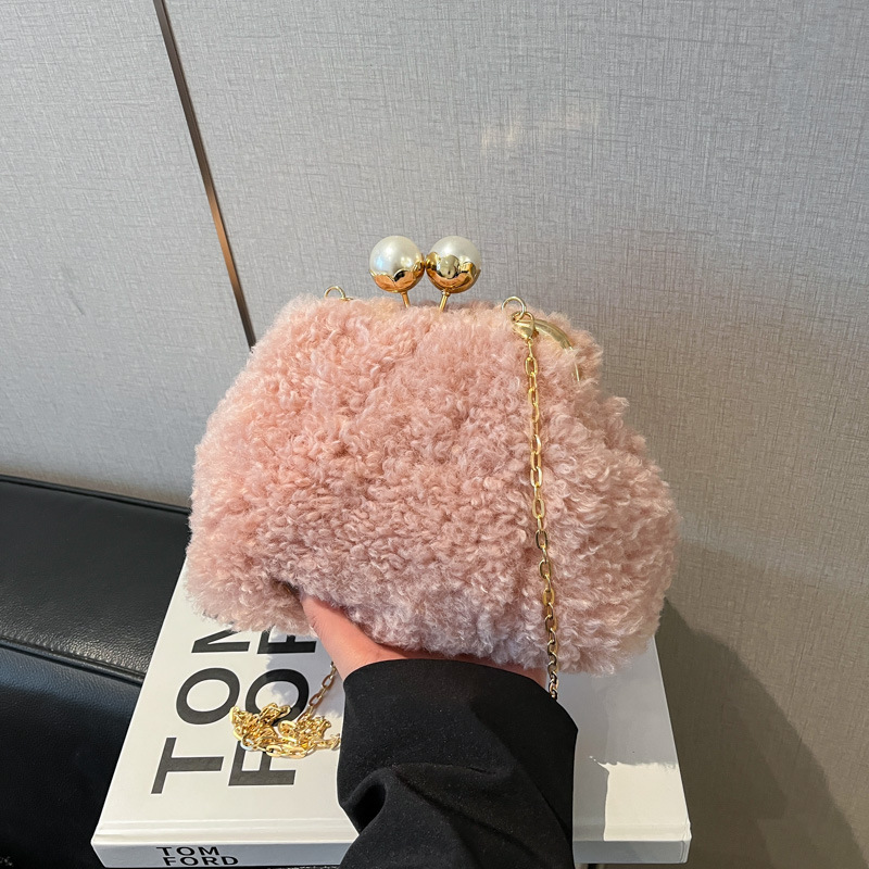 Tas Bingkai Bulu untuk Wanita  - Luxury Bags Korea ulasan dan harga
