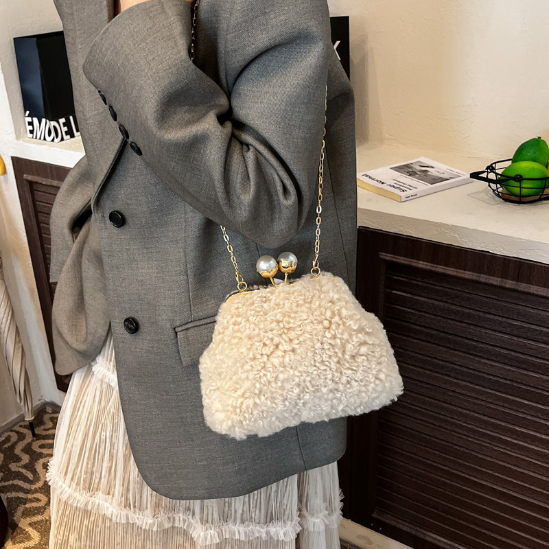Tas Bingkai Bulu untuk Wanita  - Luxury Bags Korea ulasan dan harga