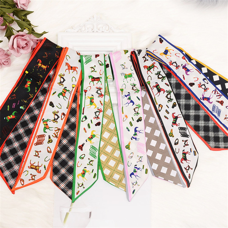 Syal Skinny Kotak-kotak Kuda T - Luxury Bags China ulasan dan harga