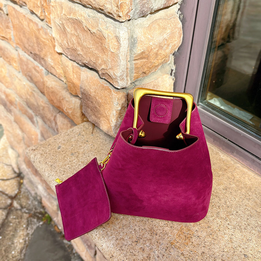 Tas Selempang Wanita Kulit Sue - Bucket Bag Suede ulasan dan harga