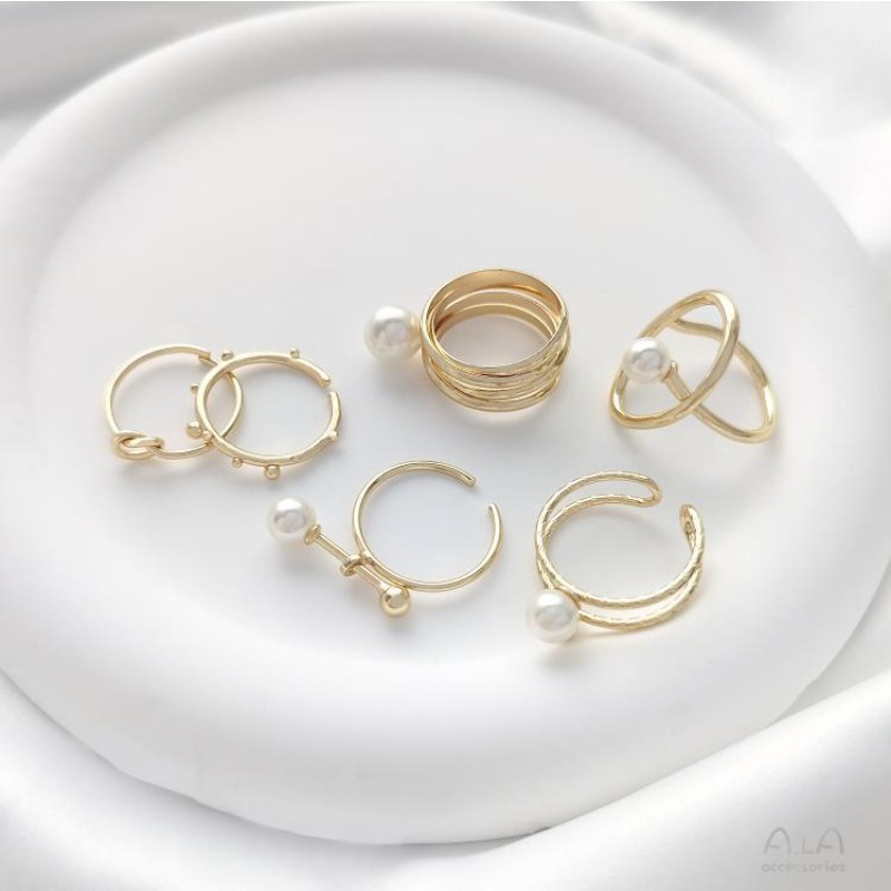 Cincin Emas 14K Warna-Warni, C - Luxury Bags Korea ulasan dan harga