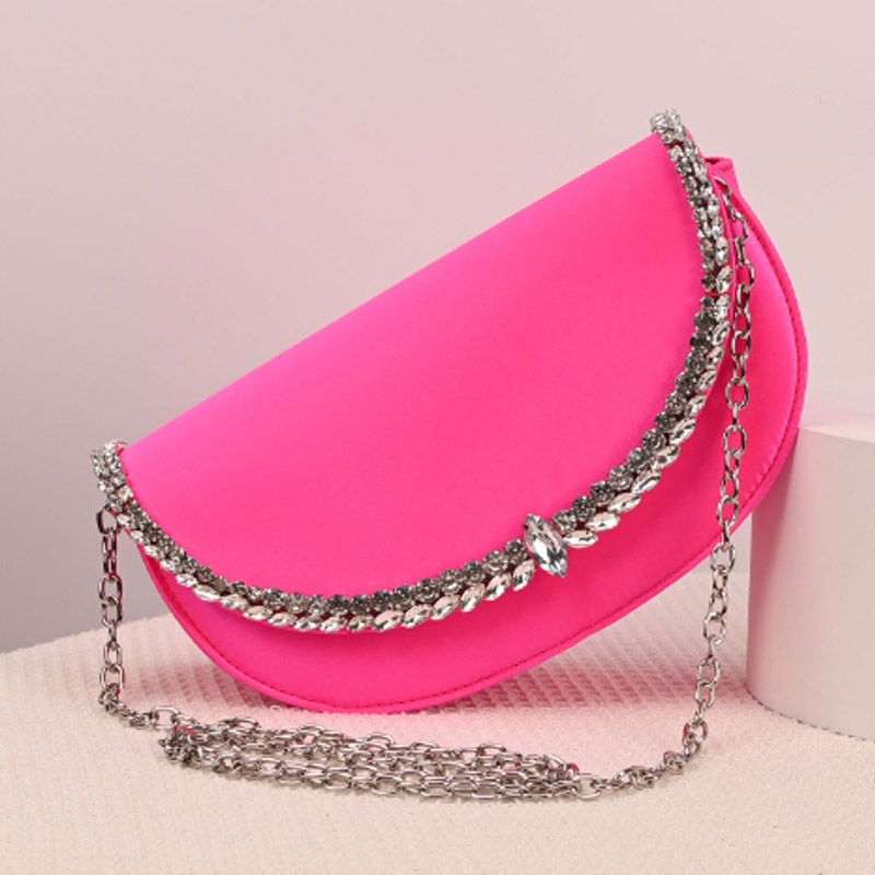 Tas Malam Asimetris Mewah Bert - Half Moon Bag Suede ulasan dan harga