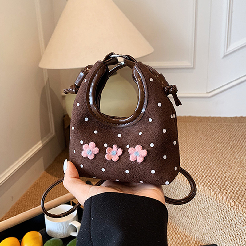 Tas Selempang Mini Motif Bunga - Half Moon Bag Suede ulasan dan harga