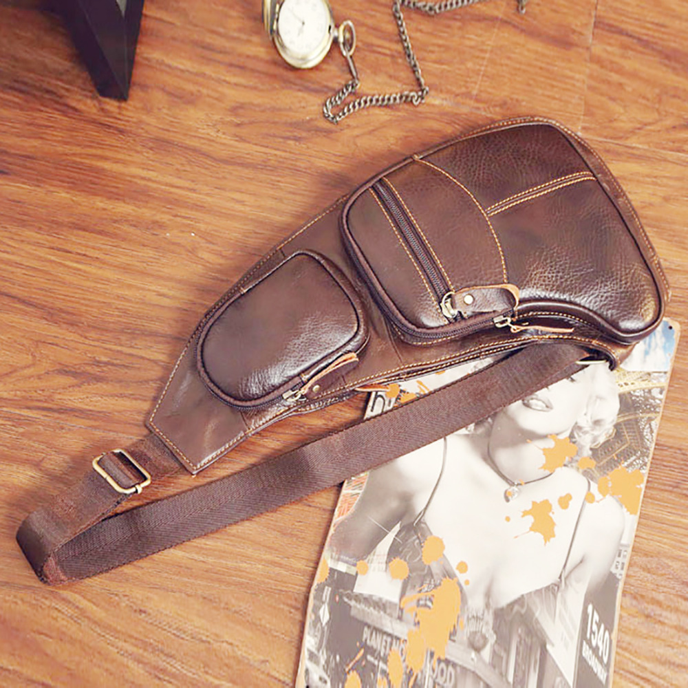 Kualitas Tinggi Pria Kulit Asl - Half Moon Bag Suede ulasan dan harga