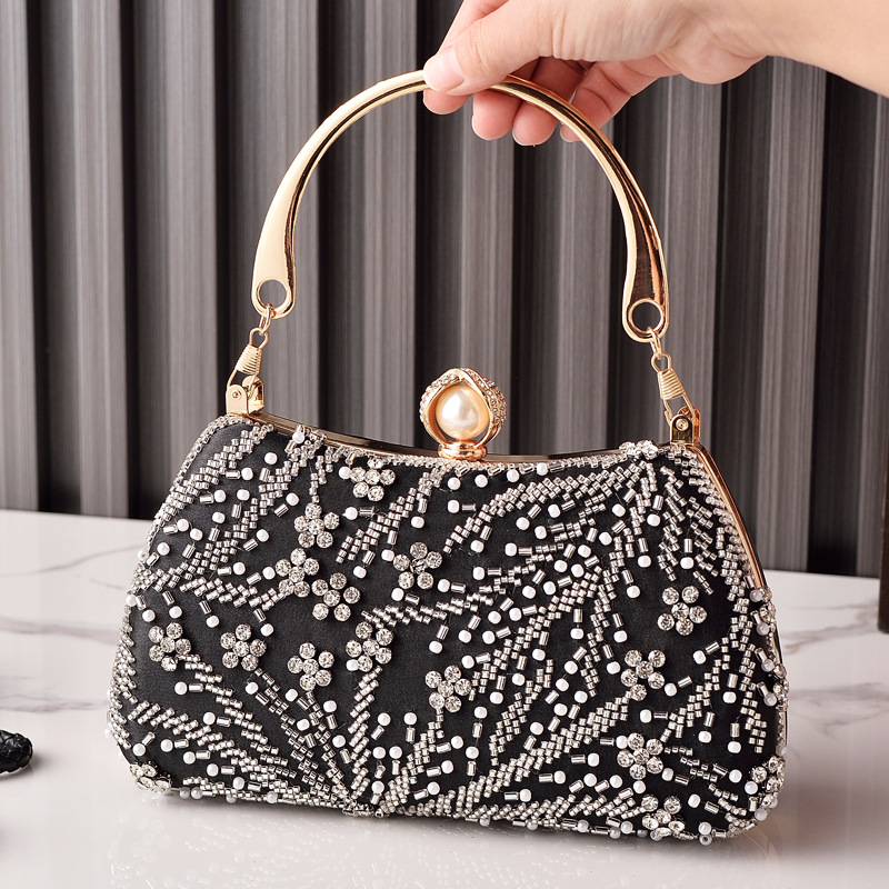 Tas Tangan Hitam Manik-manik V - Luxury Bags In China Wholesale ulasan dan harga