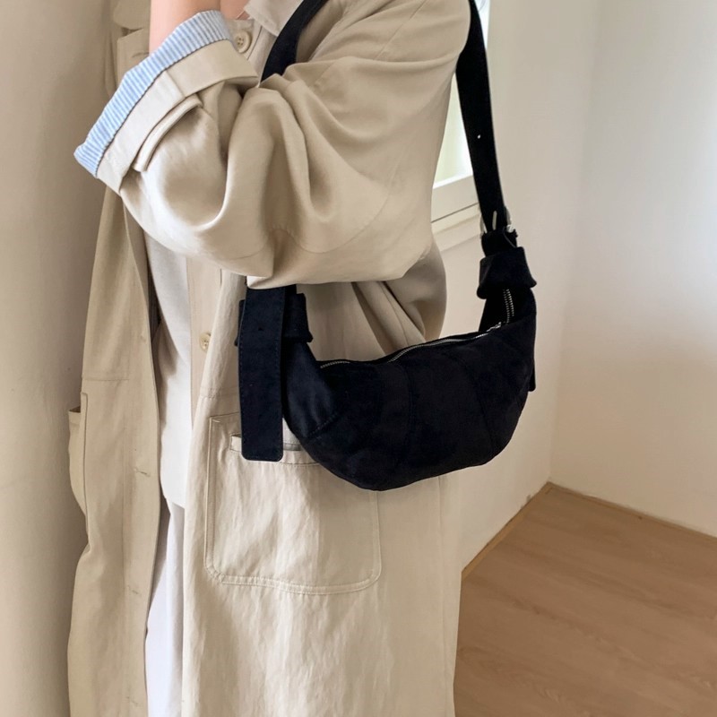 Tas Selempang Wanita JIAERDI R - Half Moon Bag Suede ulasan dan harga