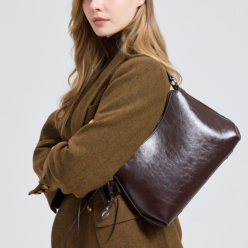 Tas Tangan Kulit Asli Retro Fr - Half Moon Bag Suede ulasan dan harga