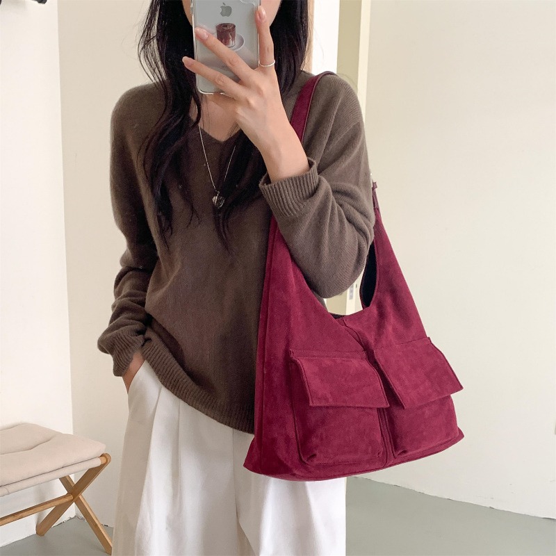 Tas Tote Suede Imitasi Baru de - Bucket Bag Suede ulasan dan harga