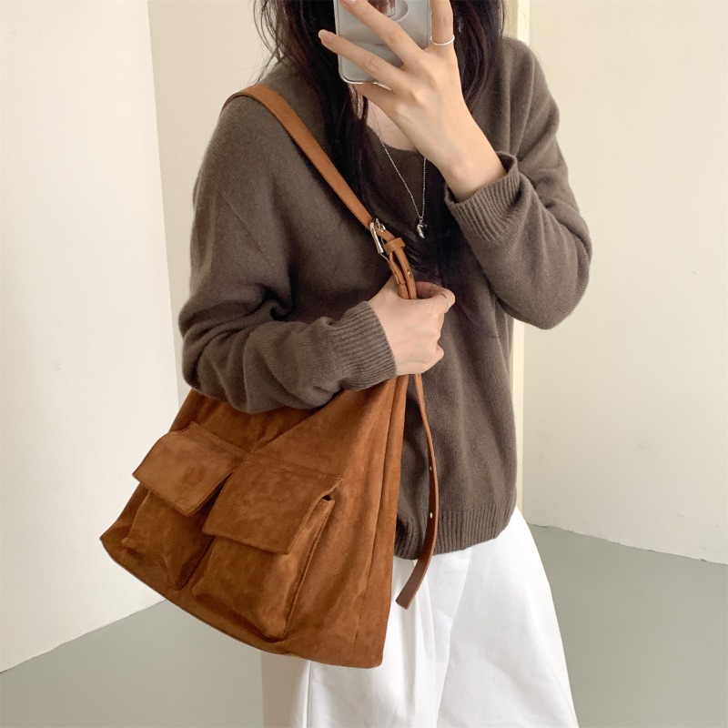 Tas Tote Suede Imitasi Baru de - Bucket Bag Suede ulasan dan harga