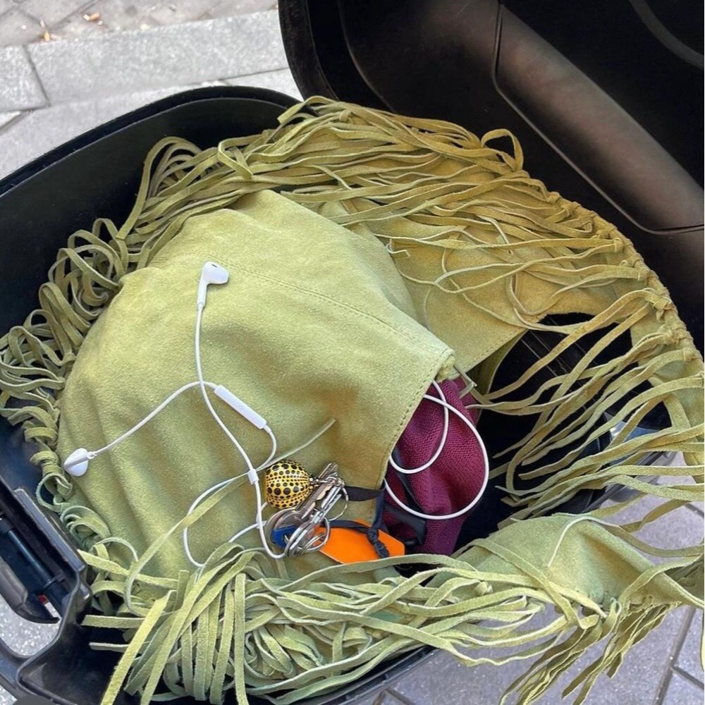 Tas bahu wanita rumbai panjang - Half Moon Bag Suede ulasan dan harga