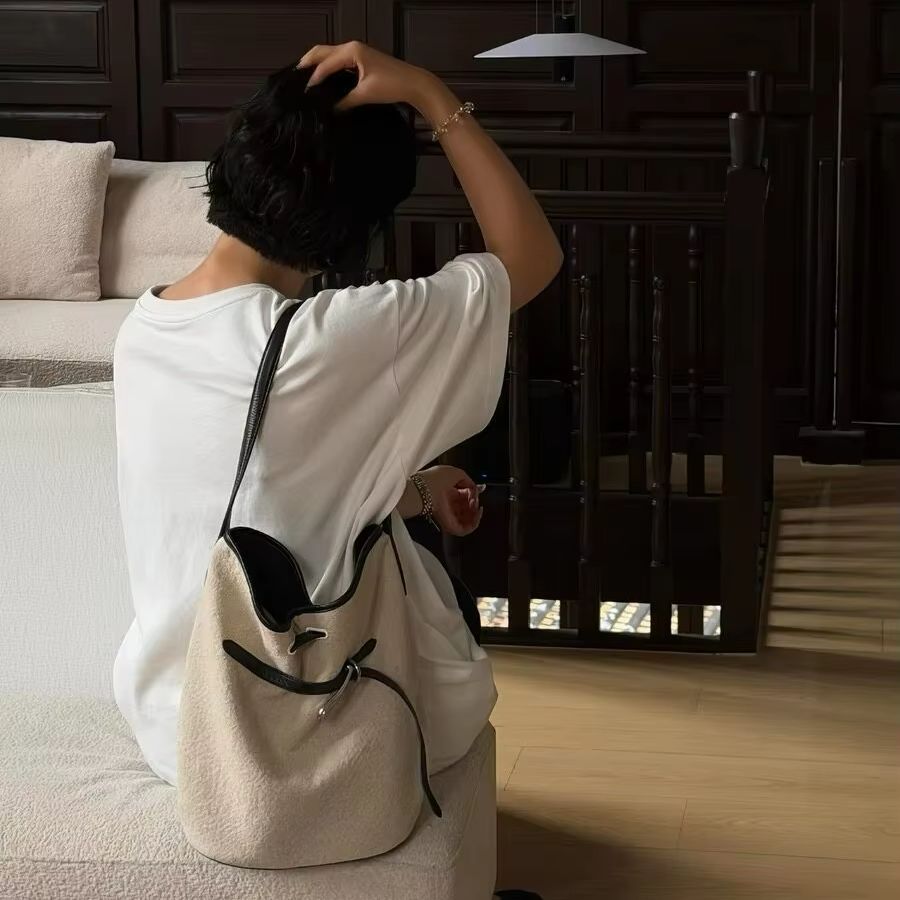 Tas Selempang Wanita Bahan Lin - Bucket Bag Suede ulasan dan harga