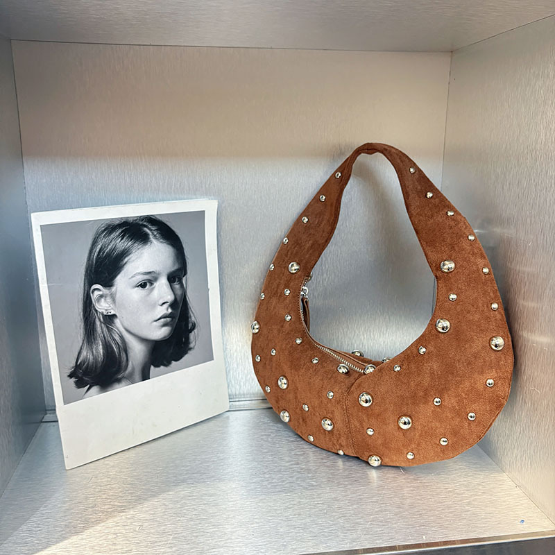 Tas Selempang Wanita Vintage R - Half Moon Bag Suede ulasan dan harga